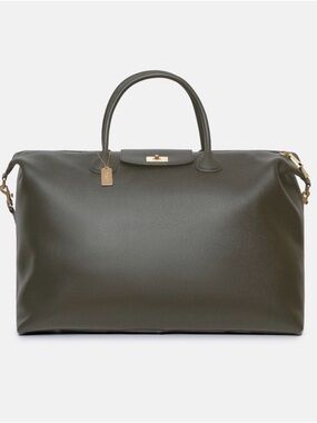 Moncrief- ‘Annie Weekender’ Leather Bag- Khaki-NWT